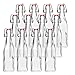 Glass Beer Bottles for Home Brewing - Square 12 Pack with Flip Caps and Funnel
