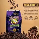 Imagine Kona Organic Haricots de café , Arabica Kona Haricot de première qualité Air Rôtissement moyen noir Rôtir haricot entier biologique - 8oz