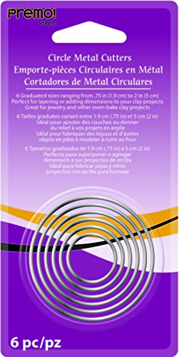 Polyform AMM1-1020 6-Piece Premo Graduated Cutter Set, Circle