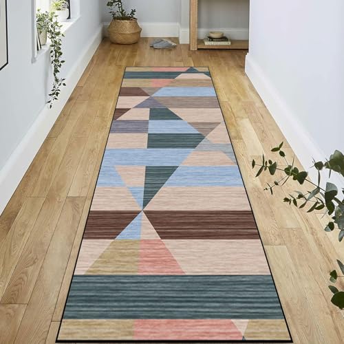Alfombra pasillo de 100x210 cm lavable con base antideslizante 4