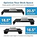 AVLT Foldable Monitor Stand Riser with Slim Drawer - Supports 110 LBS - Large Storage Compartment Designed for Laptop Notebook - Pull Out Tablet Phone Stand - Easy Tablet & Keyboard Access