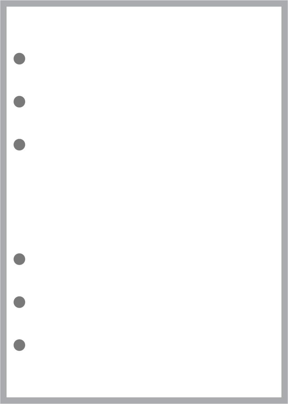 B6 Size Blank Sheets, Sized and Punched for 6-Ring B6 Notebooks by Filofax and Others. Sheet Size 4.9" x 6.9" (125mm x 176mm)