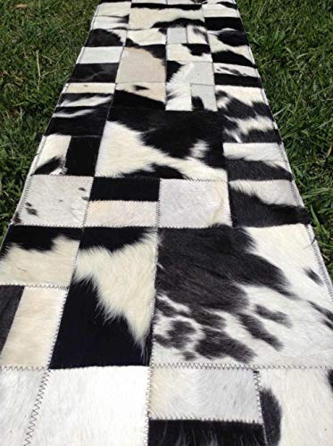 vip-leather Coureur Patchwork Peau De Vache Tapis.Cod 90FR (40 cm x 150 cm)