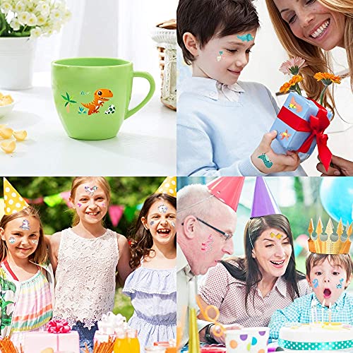 MAYCREATE® 20 Sheets Waterproof Cartoon Fake Tattoo Sticker Glow in The Dark Unicorn Mermaid Outspace Dinosaur Tattoo, Boys Girls Party Supplies Gift - Image 5