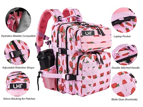 Image of LHI Tactical Military Backpack for Men and Women 25L /35L Army Assault Pack Bag Small Rucksack with Bottle Holder