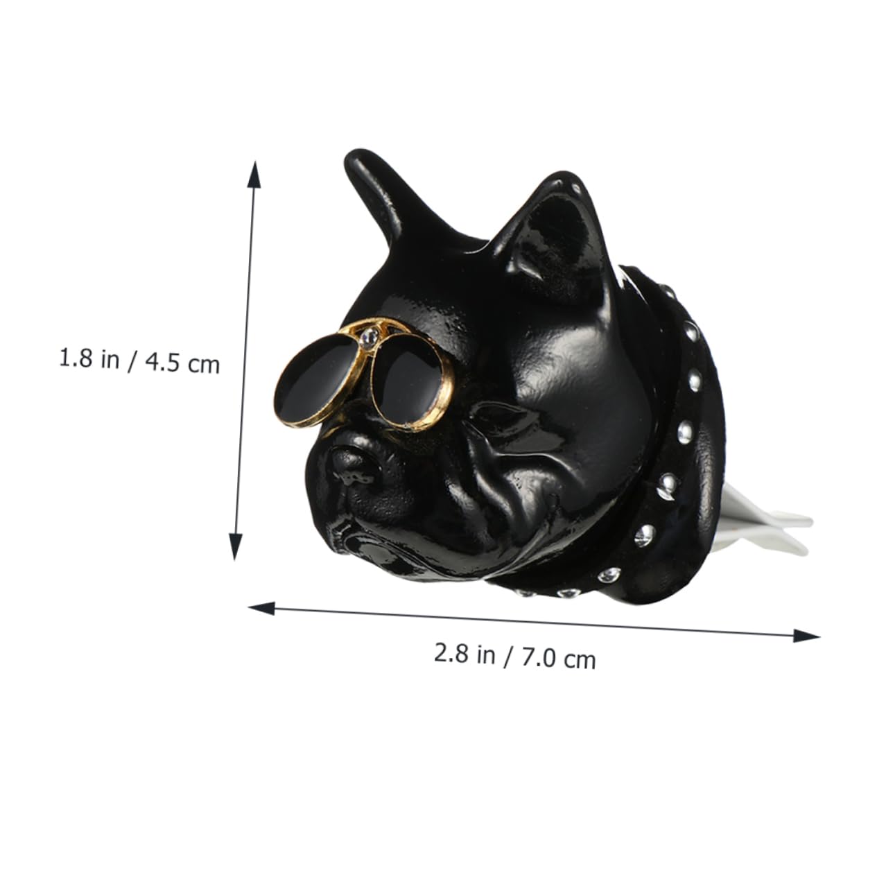 SOLUSTRE 3pezzi Clip Per Bocchetta Aria Auto Forma Di Testa Di Cane Francese Decorazione Interni Auto Accessorio Per Ventilazione Design Unico e Resistente Per Ogni Occasione
