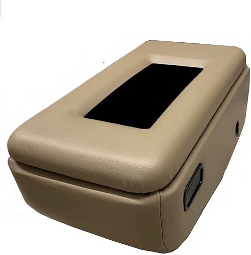 WILLY'S AUTO Nueva tapa de consola central Ford Ranger 1993-2004 personalizada con bandeja de teléfono de vinilo (bronceado)