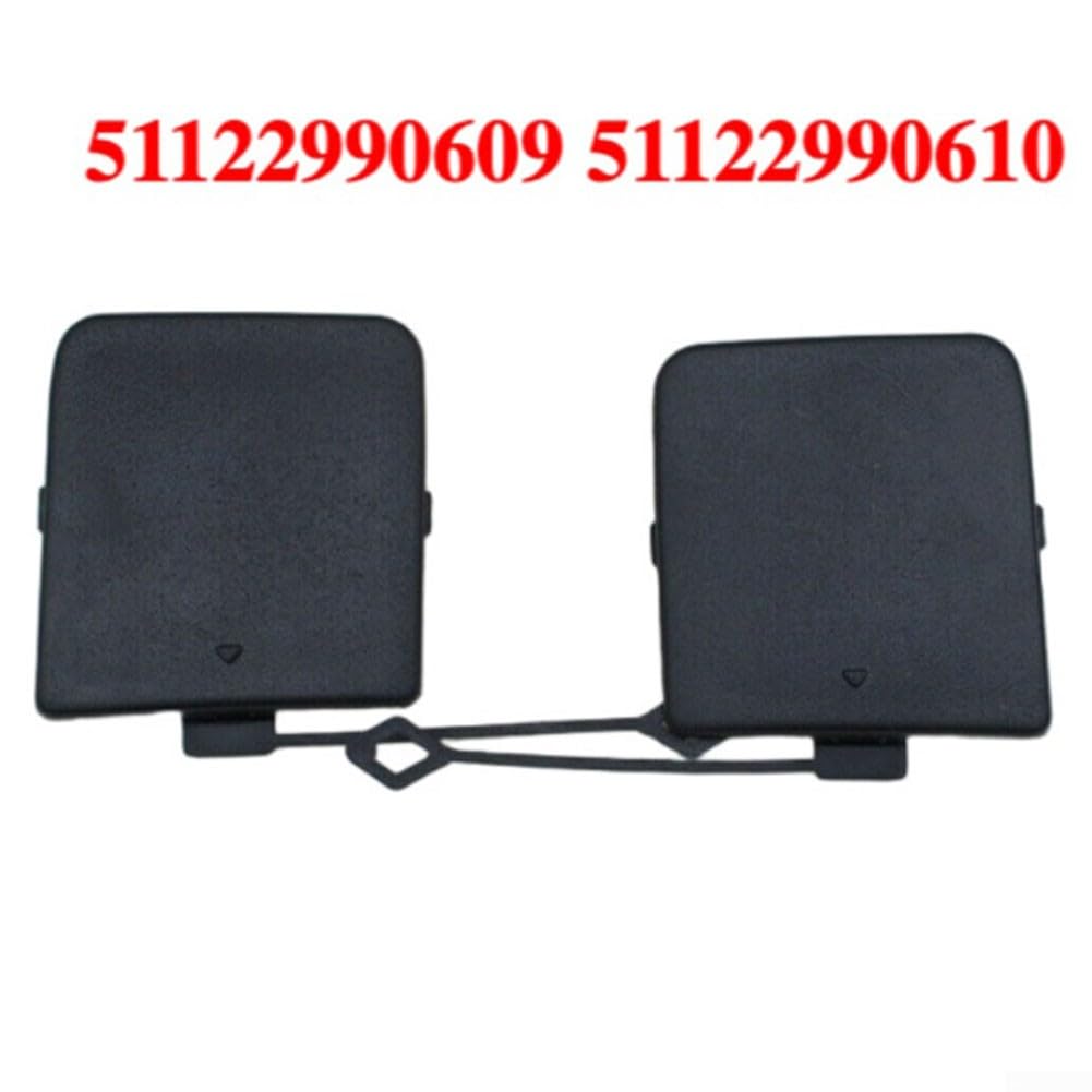 Cubierta de gancho de remolque para BMW para X1 E84 2009-2012, reemplazo lateral izquierdo y derecho, OEM 51122990609 51122990610, tapa de ajuste negro ABS (51122990609 izquierda) — view 4