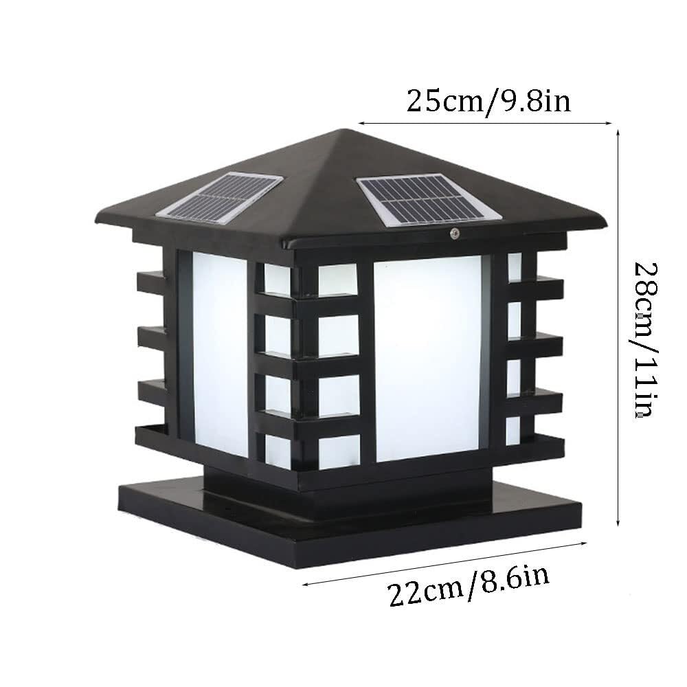 LED-Solar-Pfostenleuchten for den Außenbereich, Landschaftsbeleuchtung, quadratisch, wasserdicht, for den Außenbereich, for den Garten, for den Innenhof, for den Zaun(25 * 28cm)