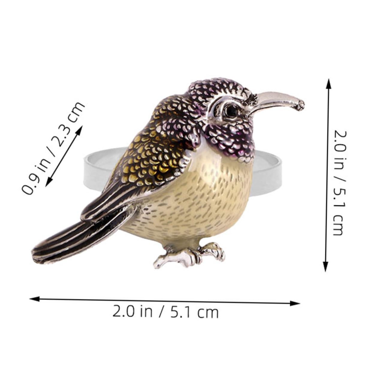 Alipis 3 Series Anillo De Servilleta con Forma De Pájaro Elegante Decorativo Moderno para Comedor Dorado Rústico para Boda Decoración Retro Hebilla para Servilleta De 6 Piezas*3