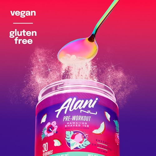 Alani Nu Pre Workout Powder Hawaiian Shaved ICE, Amino Energy Boost, Endurance Supplement, Sugar Free, 200mg Caffeine, L-Theanine, Beta-Alanine, L-Citrulline, 30 Servings - image 7