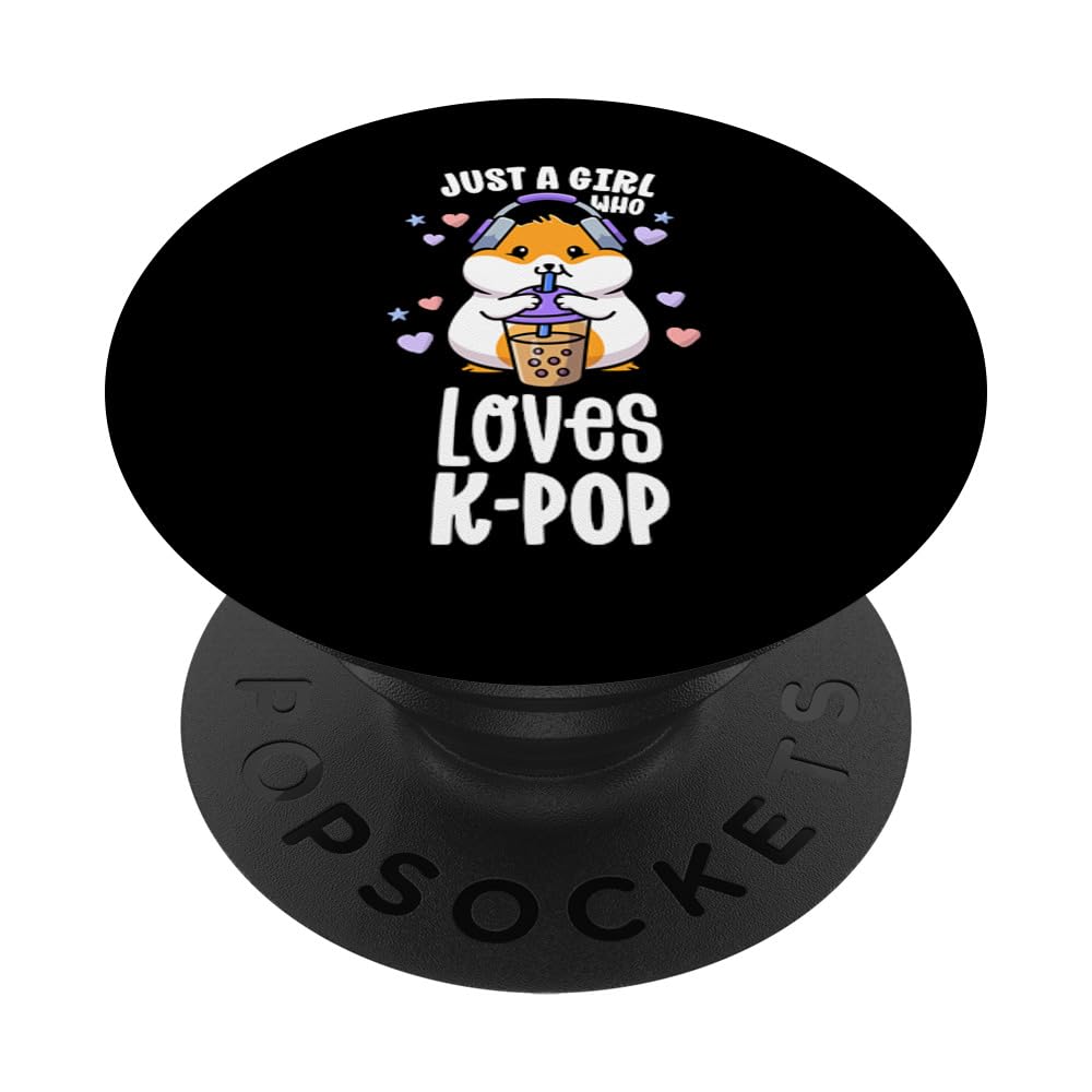 K Pop Gifts For Teens Girl Kawaii KPop Hamster Bubble Tea PopSockets Adhesive PopGrip