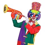 Tamaño: 63 cm NET TOYS Trompeta Inflable de Payaso Circo trombón Instrumento Musical Accesorios de Vestuario