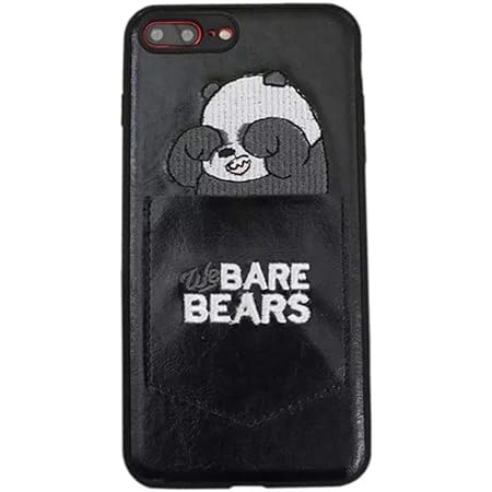 Amazon Co Jp Iphone7ケース Iphone 8ケース スマホケース Icカード収納 かーど かわいい 背面ポケット 収納ケース くま クマ パンダ 背面カード 定期入れ カード入れ付き 携帯カバー 可愛い おもしろい 面白い Tpu 皮革 レディース オシャレ デザイン アイフォン あいふ