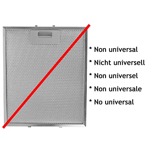 Filtros de grasa universales Spares2go de rejilla de metal 300x250mm plateado para cocina 5