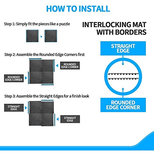 Image of Puzzle Flooring || Kids Interlocking Play mat || Baby Play Mat || Play mats for Kids || 12 MM Thick (4 Tiles - 16 Square Feet, Green Grey)