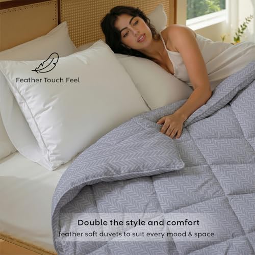 Image of AYKA Reversible AC Comforter 150 GSM Microfiber Summer Blanket Single Bed (60x90 Inches) | Checked Design Cooling Quilt for AC Room | Soft Breathable Duvet Pink & White