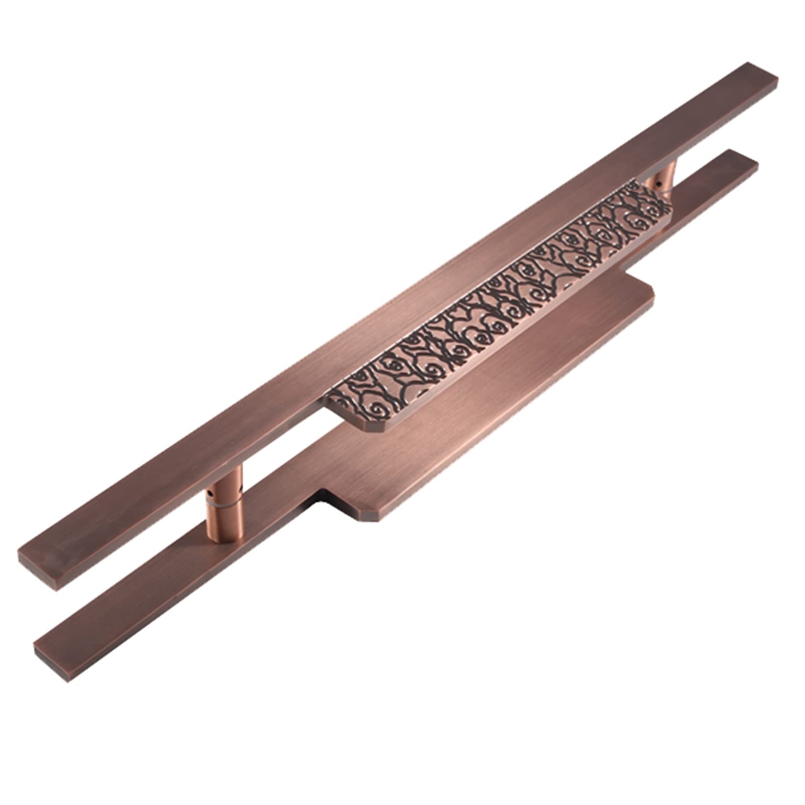 Lrfvhyqnk Rose Gold Barn Door Handles Sliding Pull, Sliding Barn Door Handle Double Sided Aluminum 31.5In