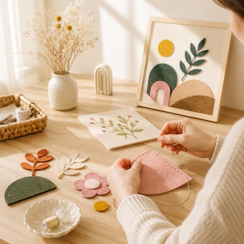 Image of Gray Large Felt Fabric 36 inch x 36 inch (1 Square Yard), 1mm Stiff Felt Sheet, Nonwoven Fabric for Crafts, DIY Projects, Art, Sewing, Lining & Decorations