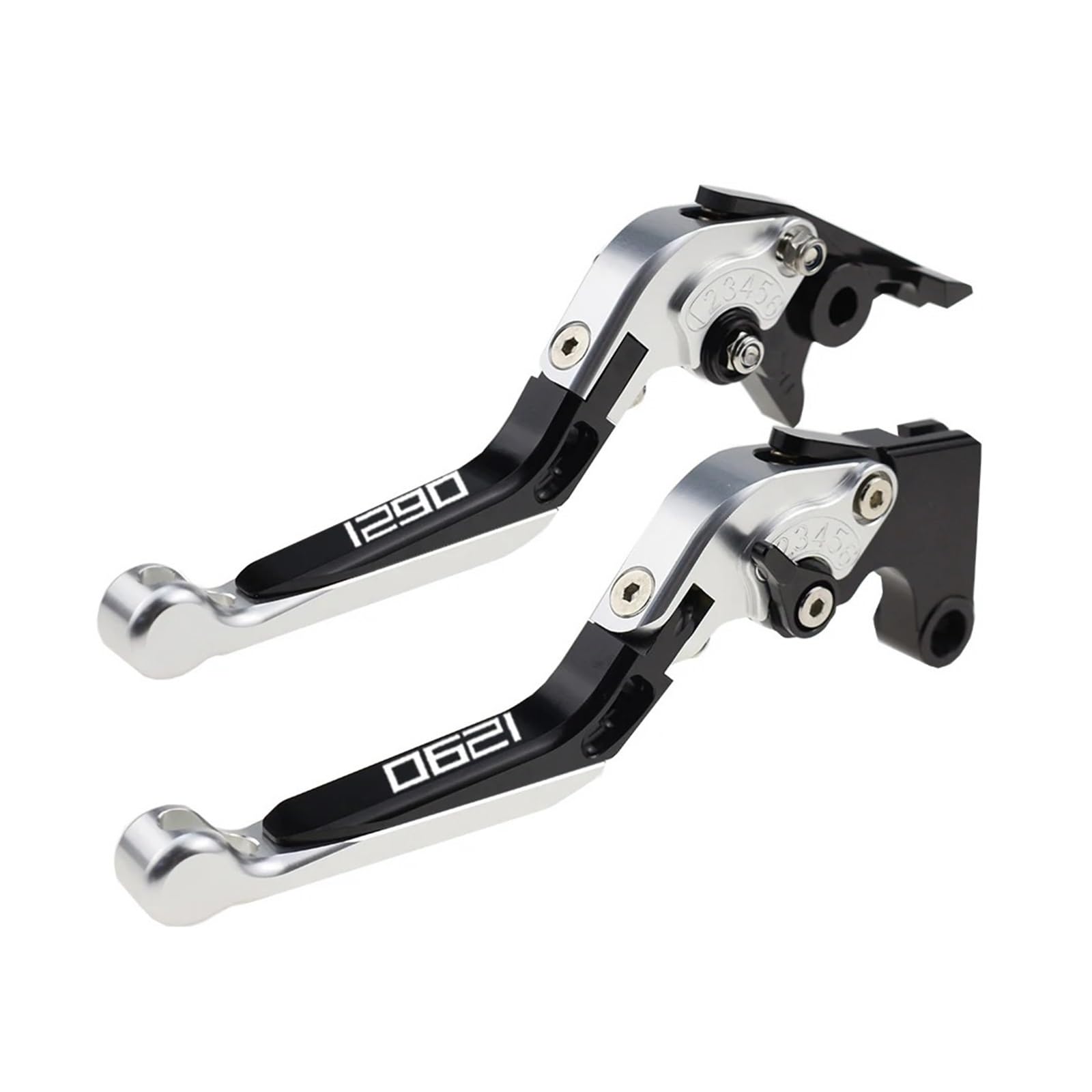 JGHFDWS Motorcycle Brake Clutch Lever Set for 1290 Motorcycle Folding Extendable Brake Clutch Levers(02)