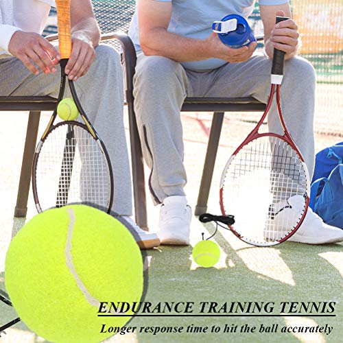 TIMESETL 3 Stück Tennisball mit Schnur Tennisball am Seil, Tennis Trainer Set Sports Training Tennis Ball an Schnur Ersatzball für Tennistrainer, Tennisbälle für Erwachsene, Anfänger, Training