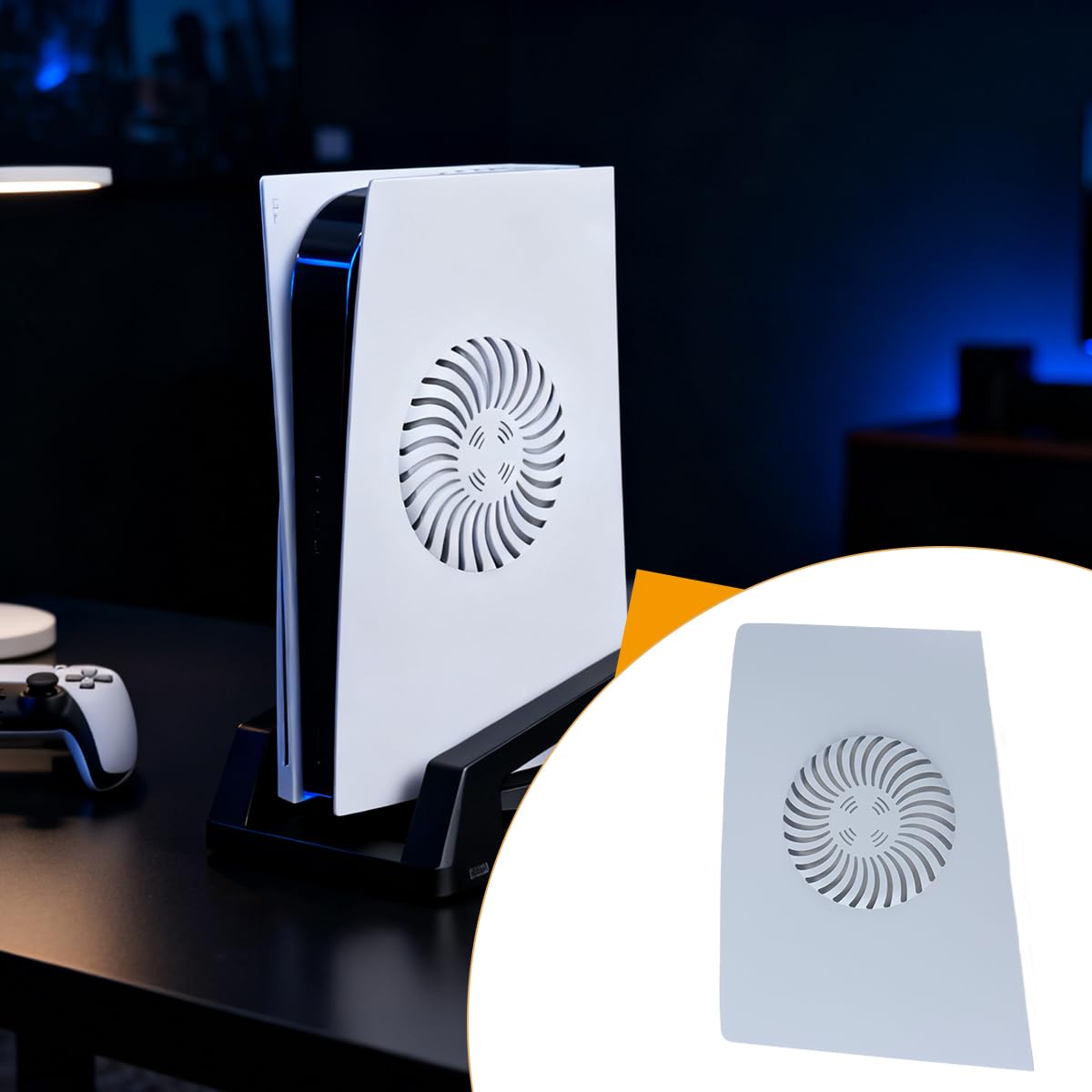 Ausi Per piastre di copertura superiori P5 Slim con prese d'aria di raffreddamento, custodia di ricambio con fori di dissipazione del calore, compatibile con P5 Slim Disc e Digital Edition