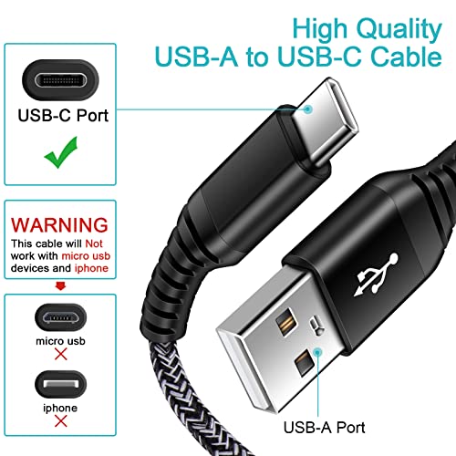 Type C Cable, 2Pack 3FT for Google Pixel 8 Pro/8/7a/7 Pro/7/6a/6, Moto G Play(2024)/G Power/G Pure/G Stylus/G 5g/G24 Power, Moto Razr/Edge, USB C Charger Cable Fast Charging Cable Phone Charger Cord