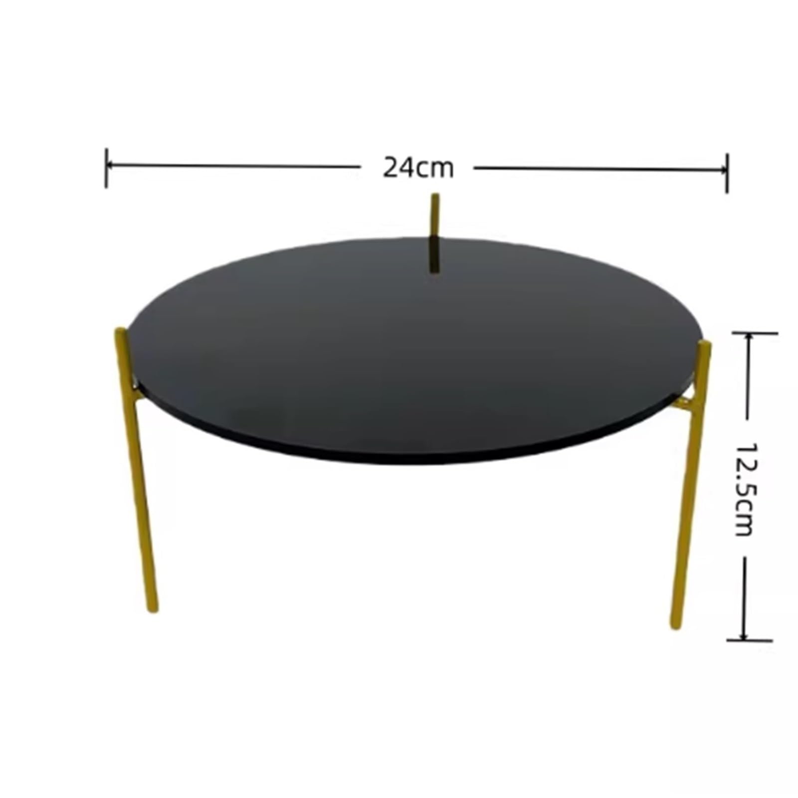 Té de la tarde Soporte for tartas con trípode negro y dorado, buffet pausa for el té(Medio)