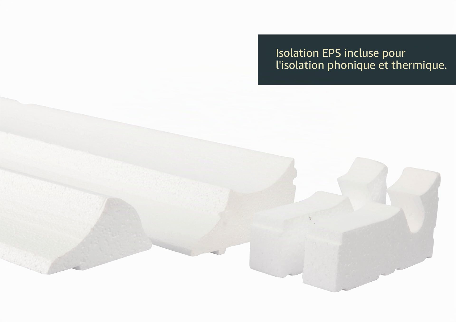 Schellenberg 39060 Kit de volet roulant pour fenêtre Système de volet roulant Mini PVC 80 x 120 cm Blanc/gris Peut être raccourci en hauteur et largeur avec isolation EPS et accessoires à monter