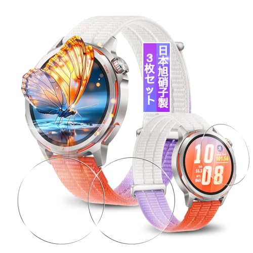 �y3���Z�b�g�z �Ή� HUAWEI WATCH GT Runner 2 �K���X�t�B���� �t�B���� �o���h �����K���X ���{���Ɏq���f�� �t�@�[�E�F�C �X�}�[�g�E�H�b�` GT Runner 2 �p �ی�t�B���� �J�o�[ �P�[�X �����ߗ� �����x�^�b�` �C�A�h