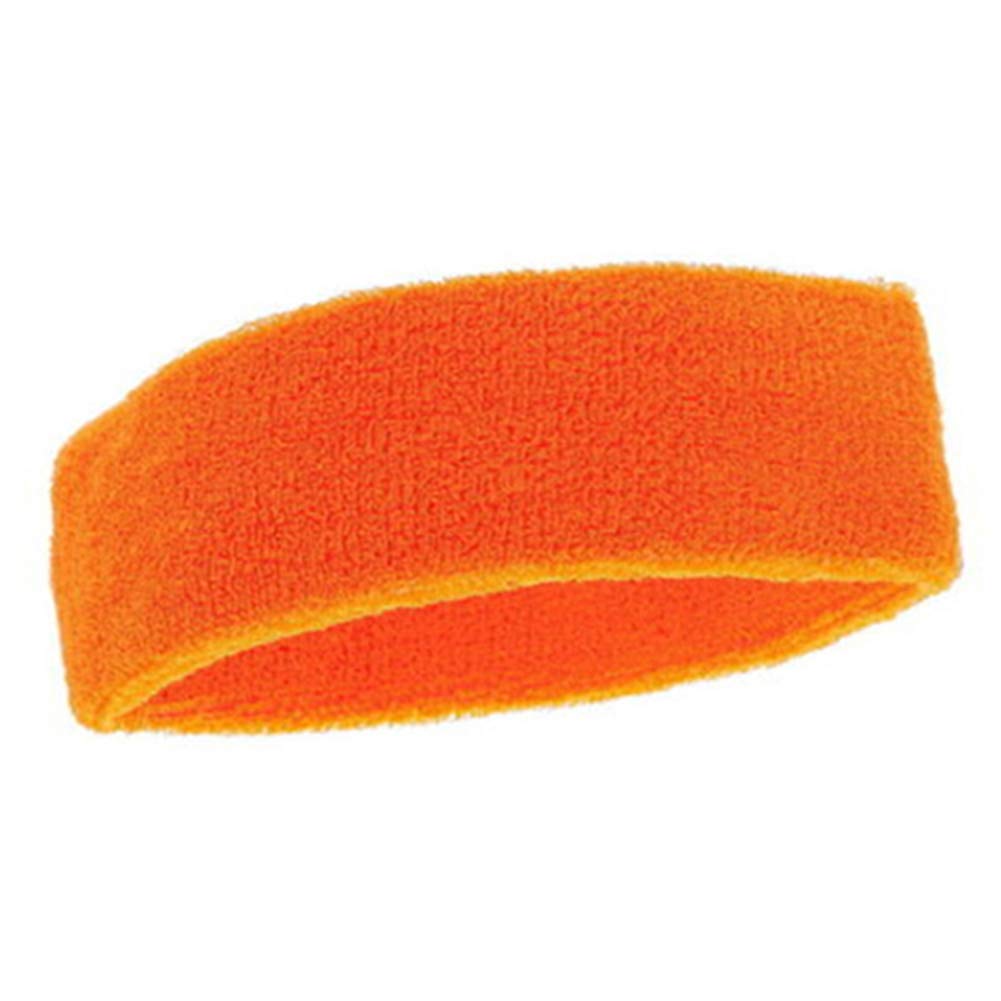 jiashemeng Fashion Women Men Sport Sweat Sweatband Headband Yoga Gym Stretch Head Hair Band, Ideal for Sports/Yoga/Pilates/Dancing/Running/Cycling/Fitness Exercise/Travel Orange