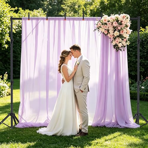 Forlogic 10x7.5Ft Backdrop Stand, Heavy Duty Adjustable Photo Back Drop Stand for Party, Photography, Banner Stand (Includes Six Background Stand Clamps) by Forlogic - Used condition - Image 7