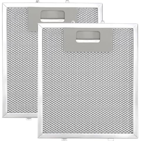 W10915369 Range Hood Filter Replacement, Compatible with Whirlpool,Kitchen Aid, Jenn Air, 3-Layer Aluminum Mesh Grease Filter 8.75X7.5Inch, Huare Aluminum Range Hood Vent Filters, 2Pcs Cover
