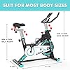 Afully Indoor Exercise Bikes Stationary Fitness Bike Upright Cycling Bikes Belt Drive Home Bicycles with Adjustable Resistance, LCD Monitor&Phone Holder Quiet for Home Cardio Workout