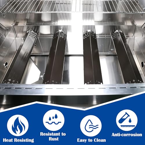 Image of SafBbcue Grill Replacement Parts for Monument 77352 7735MB 24367 17842 41847NG 35633 Gas Grill, Burner Tube, Porcelain Steel Heat Plate, for Igniter Monument Grill Replacement Parts, 6 Pack
