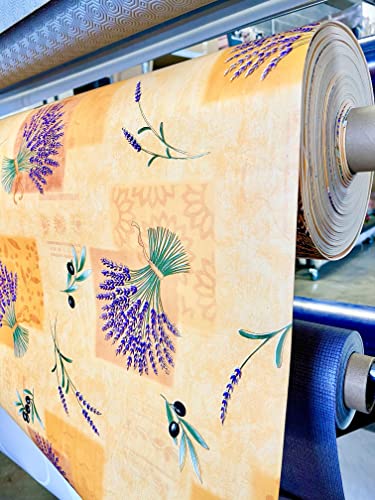 Nappe Bulgommes Imprimée Provençale - Au mêtre (140_x_180_cm, Orange)