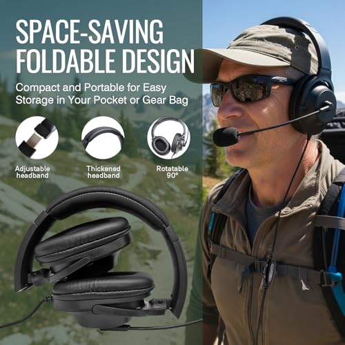 Micro auricular walkie talkie manos libres para eliminar el ruido en Baofeng y Kenwood 4