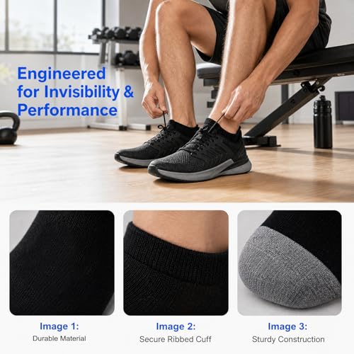 Image of 12-30 Pairs Low Cut Ankle Socks for Men Thin Breathable Casual No Show Athletic Socks Bulk