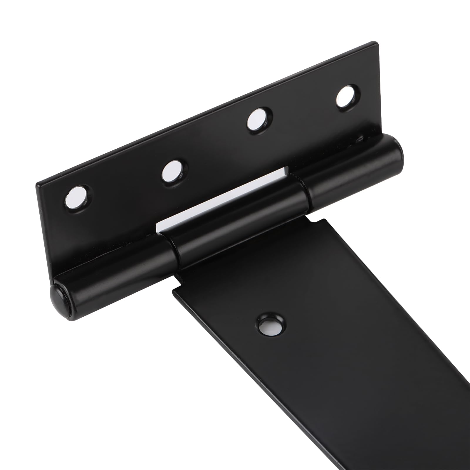 6 bisagras en T de 400 mm, bisagras negras para puerta de jardín con tornillos, bisagras de puerta resistentes para puertas de madera, puerta de cobertizo, puerta de granero, valla