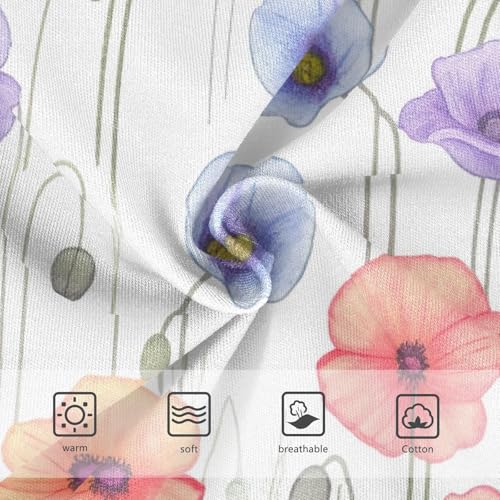 Poppy Flowers Soft Pastel Orange Toddler Underwear Floral 2t Cotton Panties for Girl Bright Briefs Kids Undies3