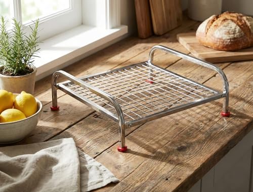 Image of Palomino Heavy-Duty Stainless Steel Shelf | Countertop Storage Organizer for Induction Cooktop, Office Supplies, & Toiletries