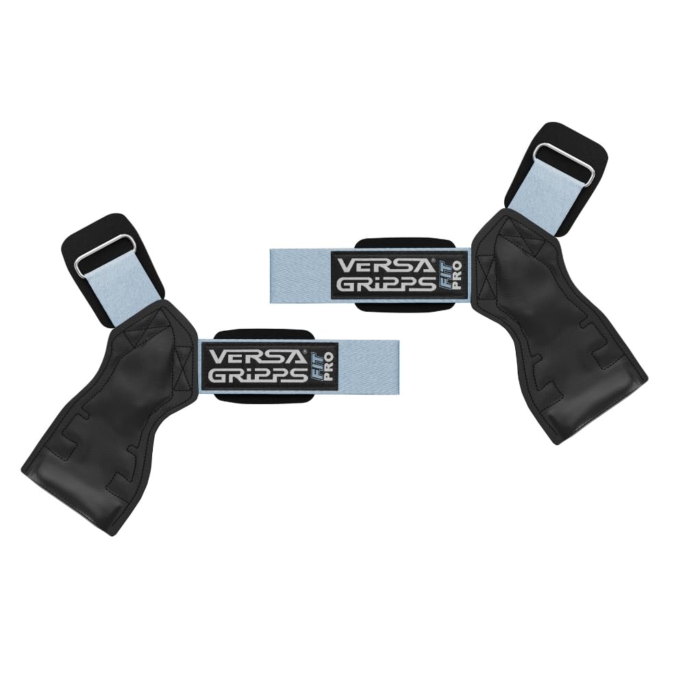Versa Gripps® Fit Pro, fabriquées aux États-Unis, sangles de poignet pour athlète féminine, le meilleur accessoire d'entraînement, hortensia bleu, R/L