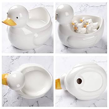 アヒル型陶器容器 ceramics 食品・飲料・酒 アヒル型陶器容器