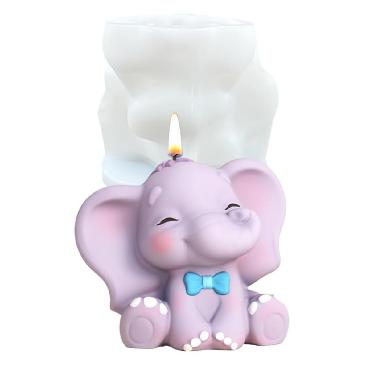 Baby Elephant Silicone Candle Mold Cute Animal Soap Molds for DIY Crafting Candle Making Aromatherapy Wax Melts Clay Cute Handmade Soap Molds Chocolate Cake Molds-image-28