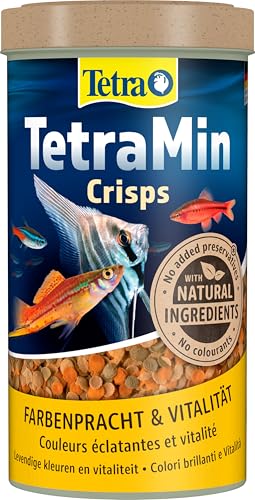 TetraMin Crisps hoofdvoer voor alle tropische siervissen met een hoge voedingswaarde en minimale waterbelasting, 500 ml