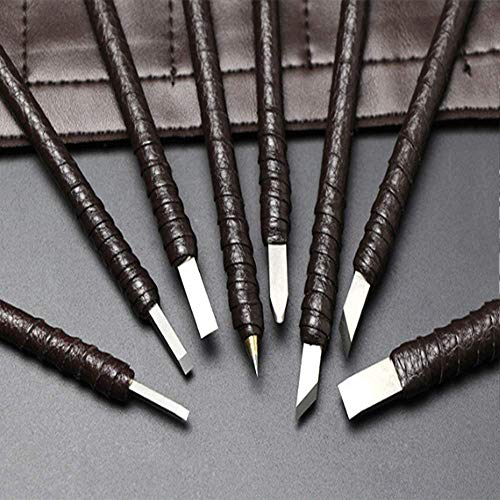 CROWNXZQ 10 Pezzi di Set di scalpelli per Legno