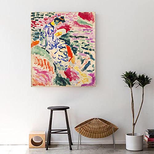 Peinture femme japonaise au bord de l'eau Via Vela pour habiller un mur de bureau vide 60x80