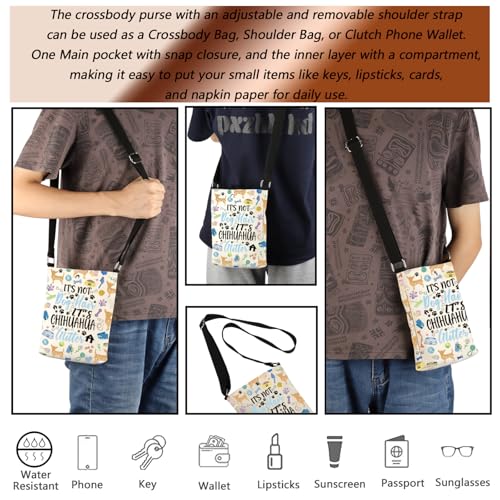 MBMSO Chihuahua Gifts Chihuahua Crossbody Bag Chihuahua Lovers Gift for Dog Mom Owner Chihuahua Small Cross Body Shoulder Bag2