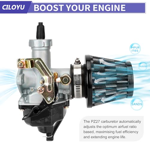 Image of PZ27 Carburetor Assembly Replacement for CG 125cc 150cc 250cc Predator 212 Engine TRX200 TRX250 ATV Quad XR100 ATC185 XR100 CRF100 CB125 TaoTao 4 Stroke Dirt Pit Bike Parts 27mm Carb Kit