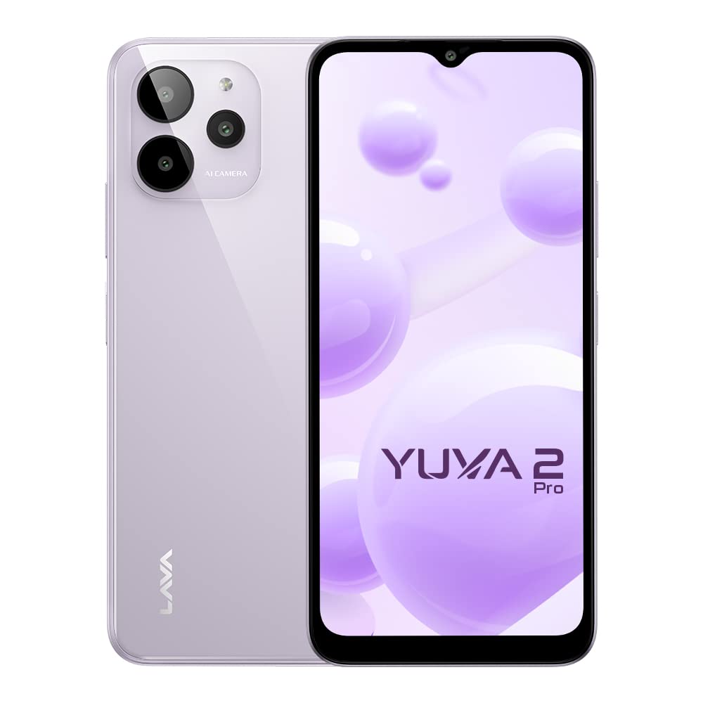 Lava Yuva 2 Pro (Glass Lavender, 4GB RAM, 64GB Storage)| 2.3 Ghz Octa Core Helio G37| 13 MP AI Triple Camera |Fingerprint Sensor| 5000 mAh Battery| Upto 7GB Expandable RAM (B0BVBGY6GL) Amazon Price History, Amazon Price Tracker